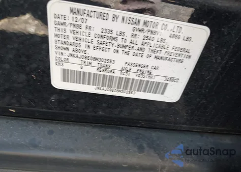 2008 Infiniti Ex35 Journey from USA, damaged, VIN JNKAJ09E08M302553